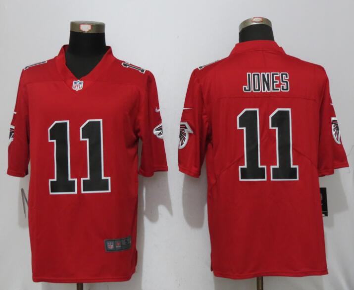 2017 New Nike Atlanta Falcons #11 Jones Red Color Rush Limited Jersey->customized nfl jersey->Custom Jersey